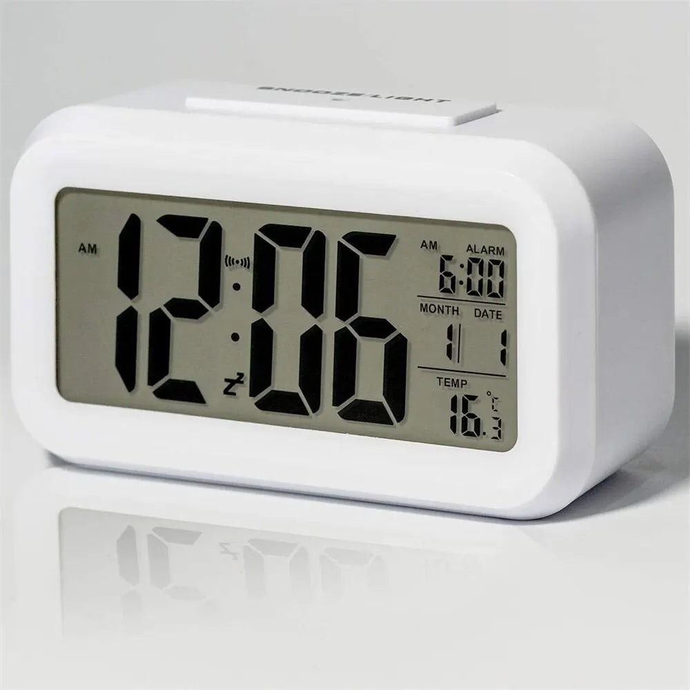 LED Digital Alarm Clock Backlight Snooze Data Time Calendar Table Clock