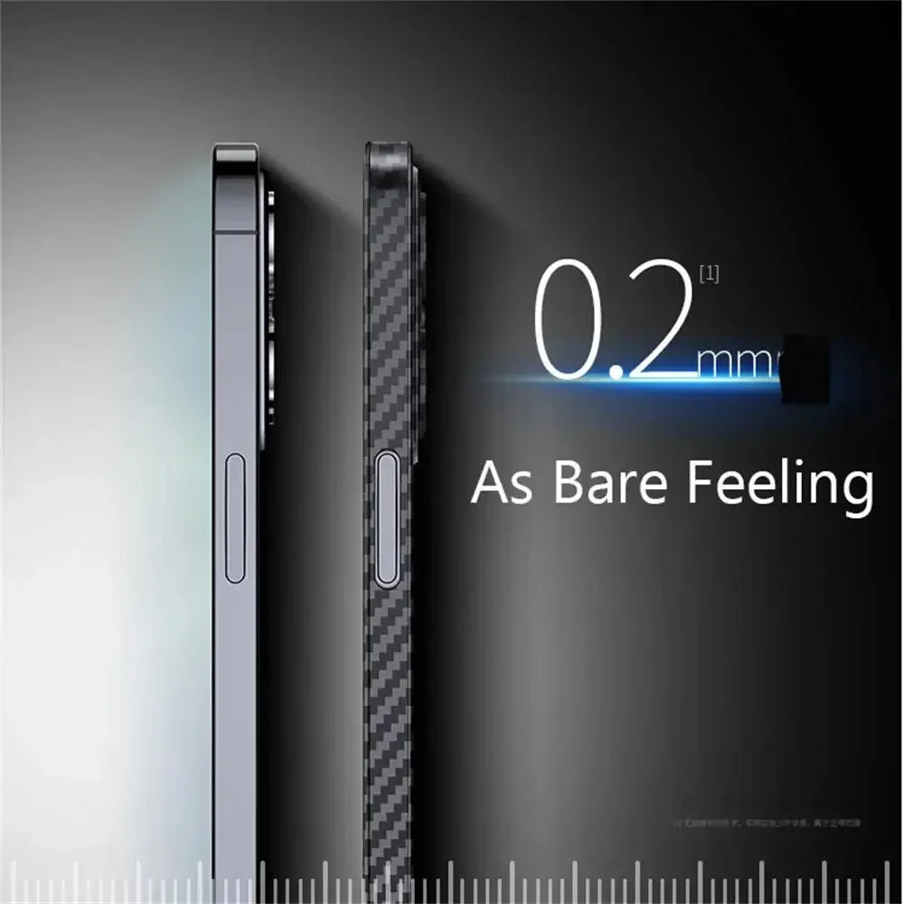 Ultra Thin Carbon Fiber Matte Case For iPhone 15 14 13 12 11 Pro Max