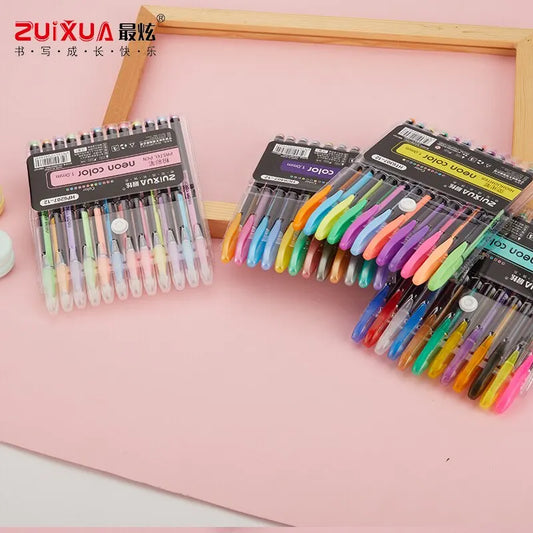 12Pcs Metallic Glitter Highlighter Pastel Pens