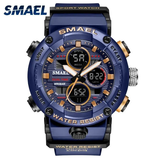 Mens Waterproof LED Digital Watch Stopwatch Big Dial Sports