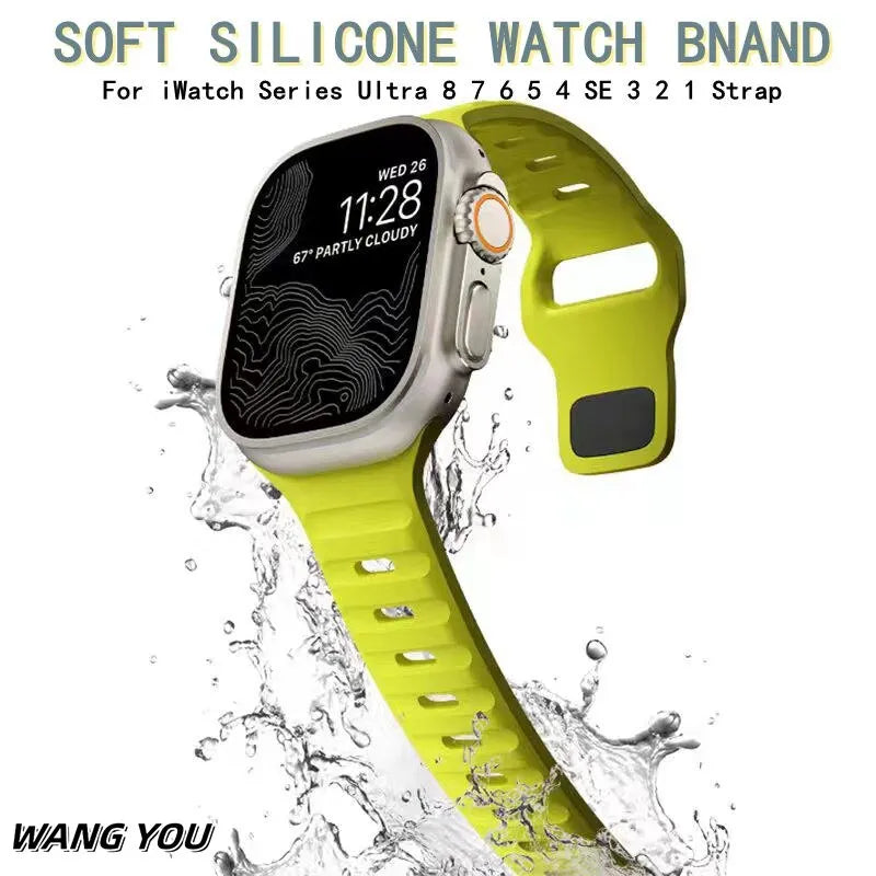 Soft Silicone Strap For Apple Watch Ultra Band IWatch