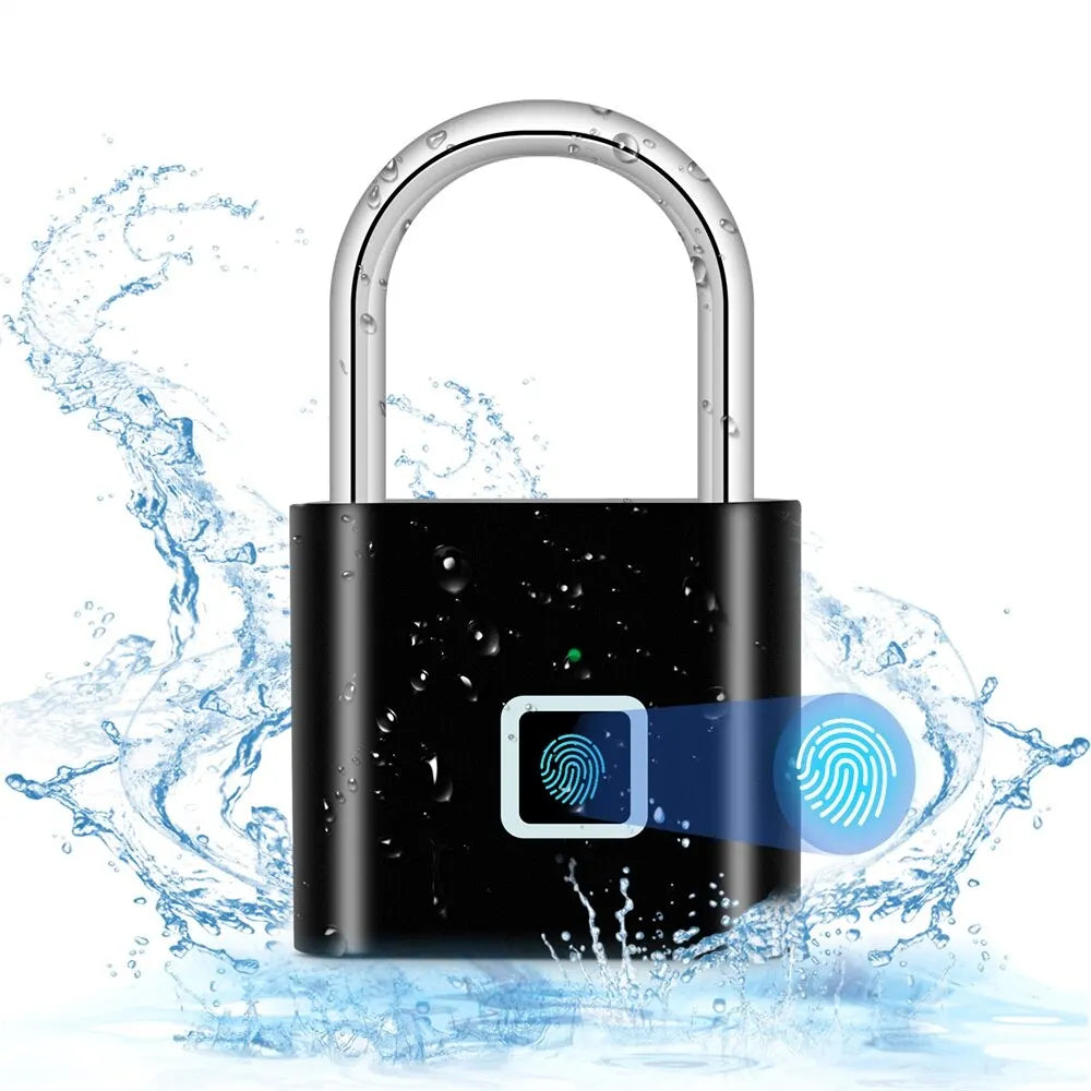 Keyless USB Charging Fingerprint Lock Smart Padlock Waterproof Door Lock