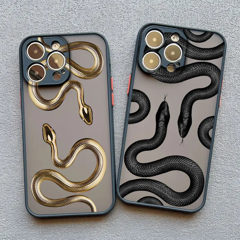 Snake Phone Case for IPhone 15 14 13 12 Pro Max Mini Shockproof