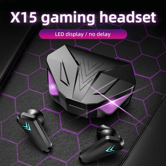 X15 TWS Wireless Bluetooth Headset LED Display Gamer Earbuds