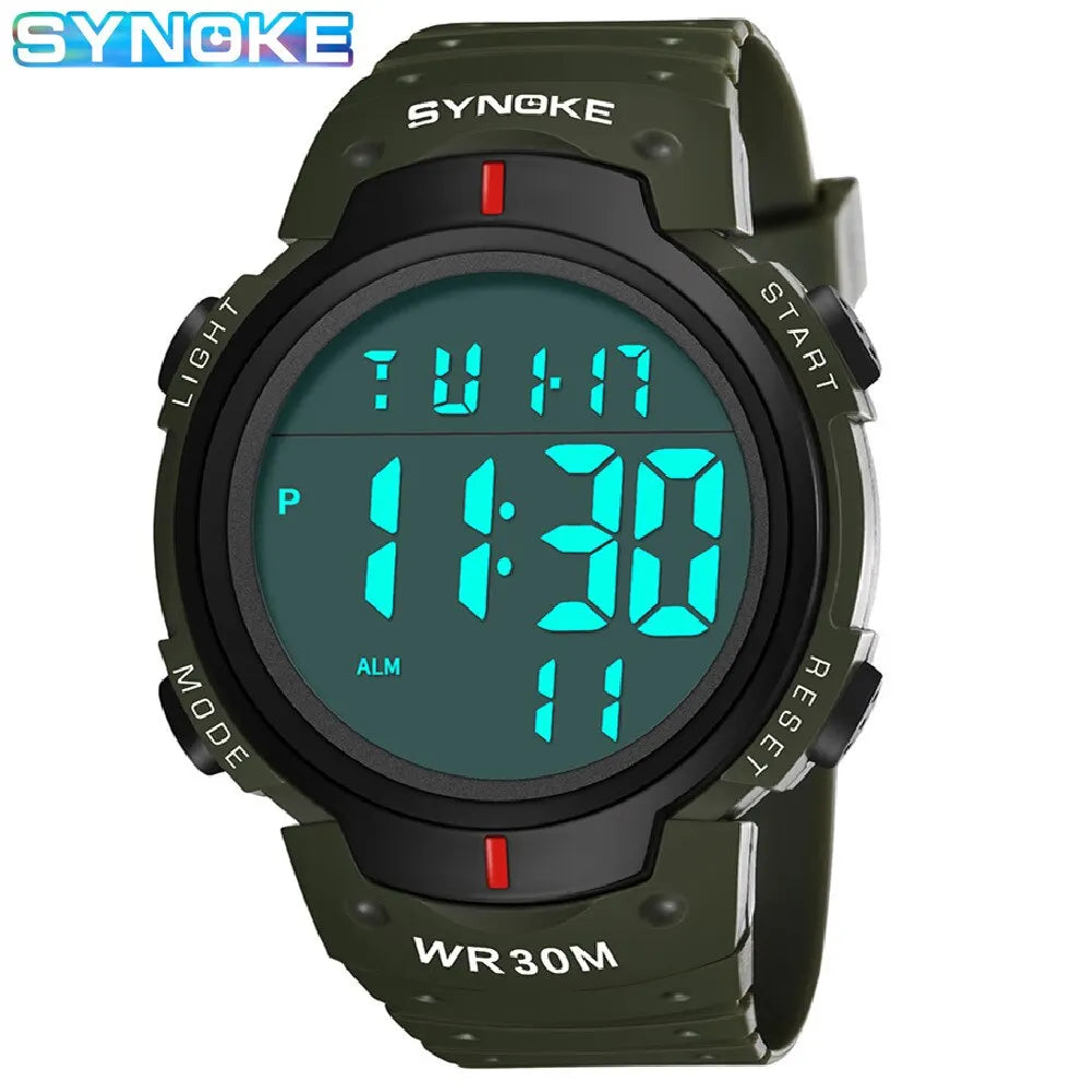 SYNOKE Mens Digital Watch 30M Waterproof MultiFunction