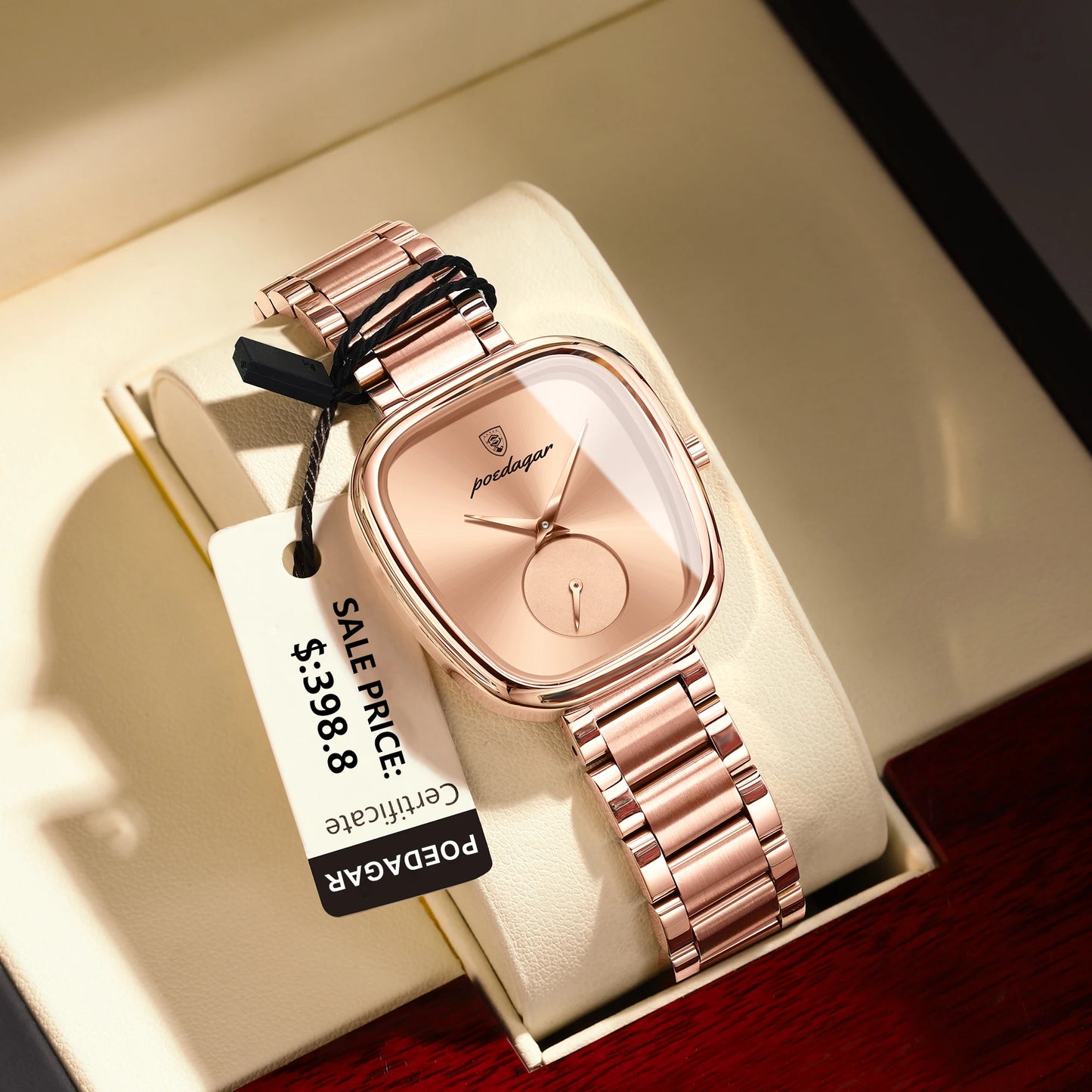 Womens Watch Waterproof Stainless Steel Quartz Ladies Wristwatch