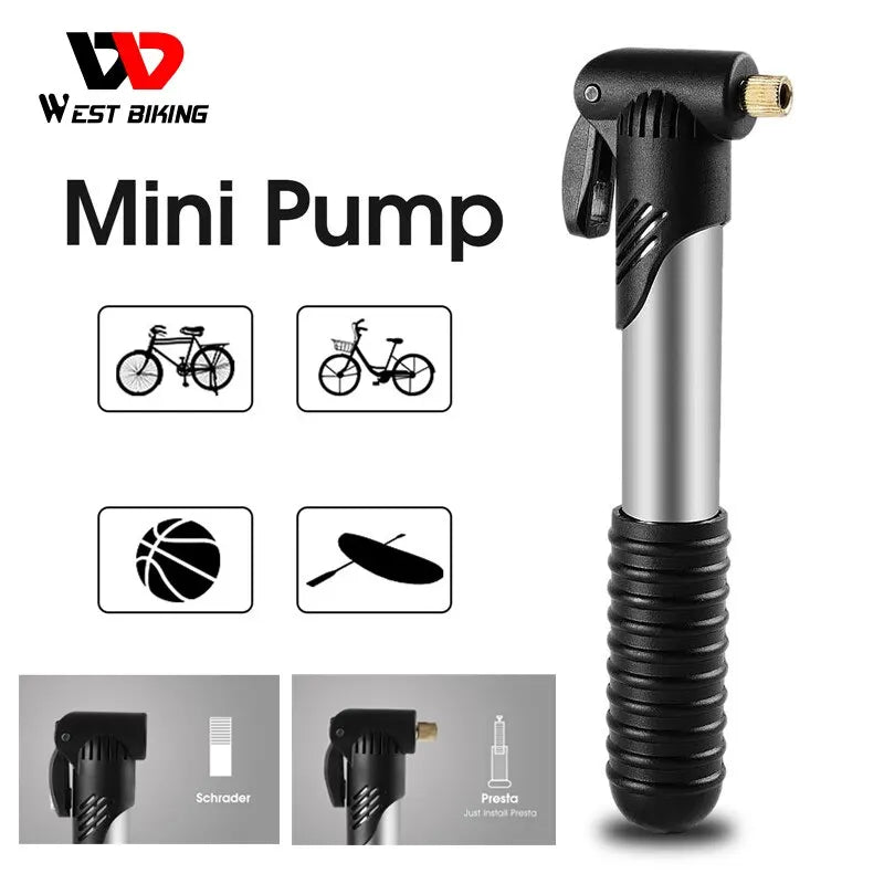 Portable Mini Bicycle Pump Cycling Hand Air Pump Ball Tire Inflator