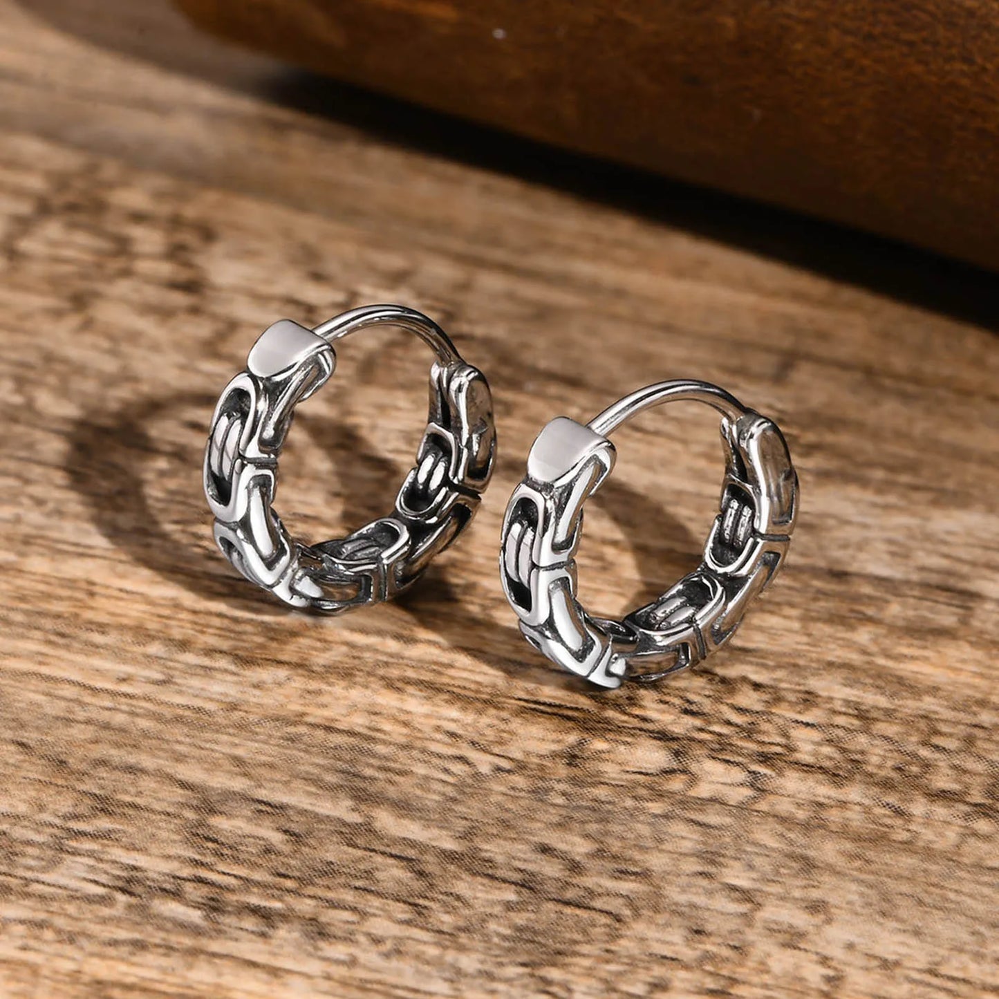 Dragon Hoop Huggie Mens Earrings Gothic Jewelry