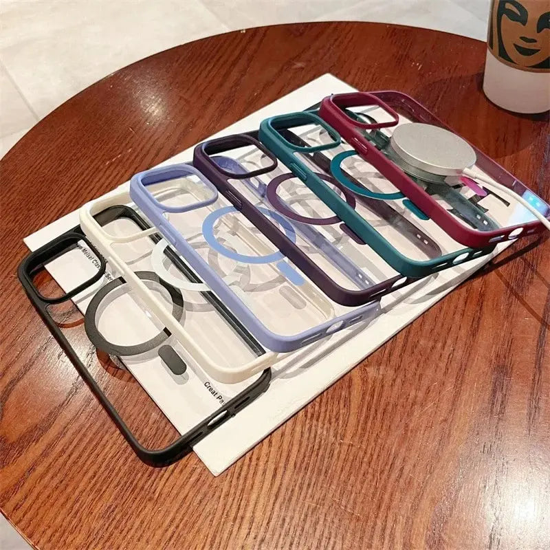 Magnetic Transparent Phone Case For iPhone 14 13 12 11