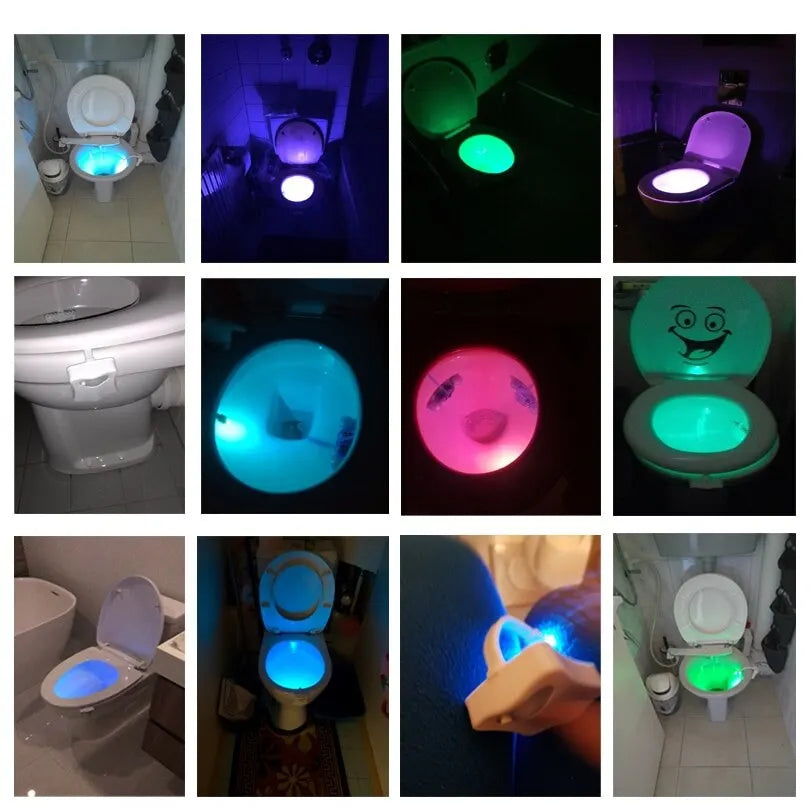 Motion Sensor Toilet LED Night Lights 8 Colors