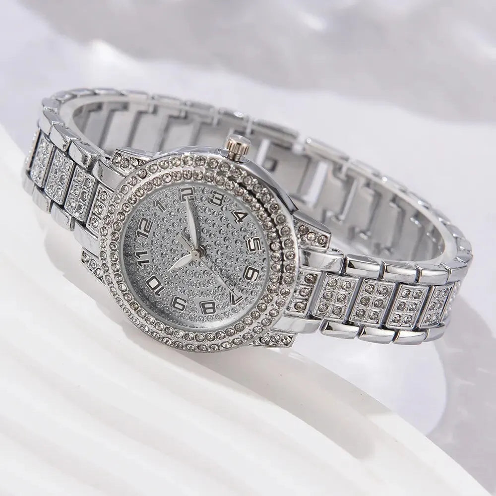 Elegant Womens Quartz Watch Jewelry Set