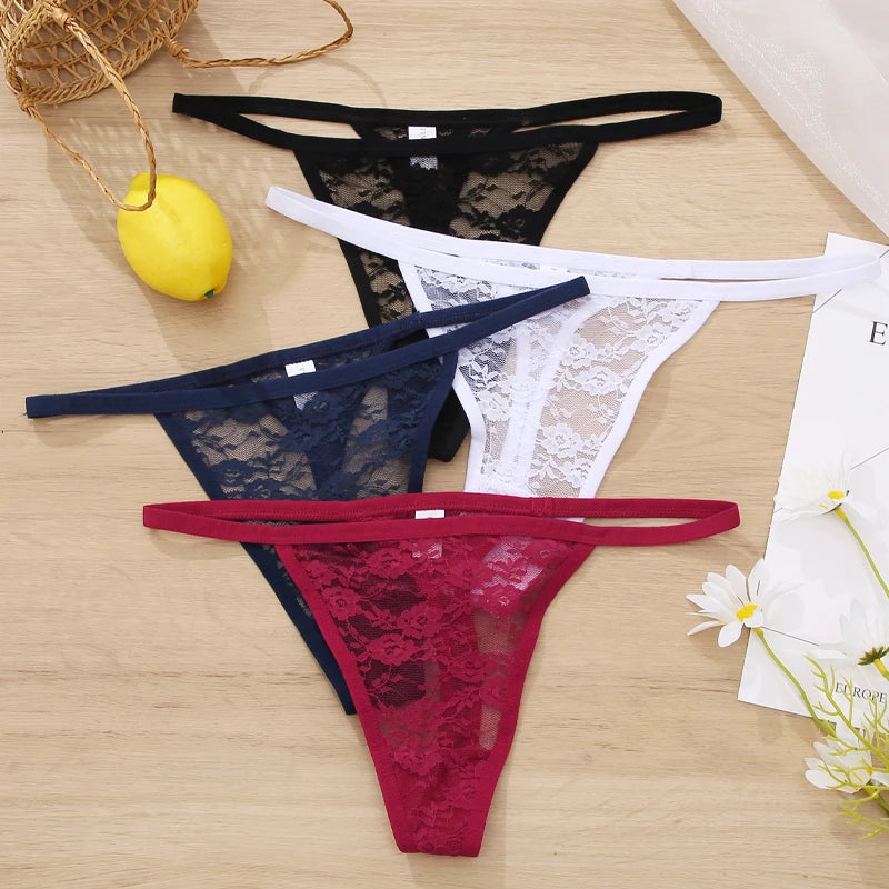 G String Lace Panties Sexy Thong Women Low Waist Underpants