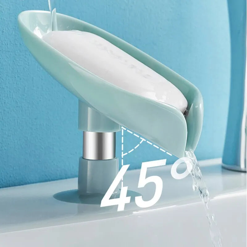 2pcs Drain Soap Holder Leaf Shape