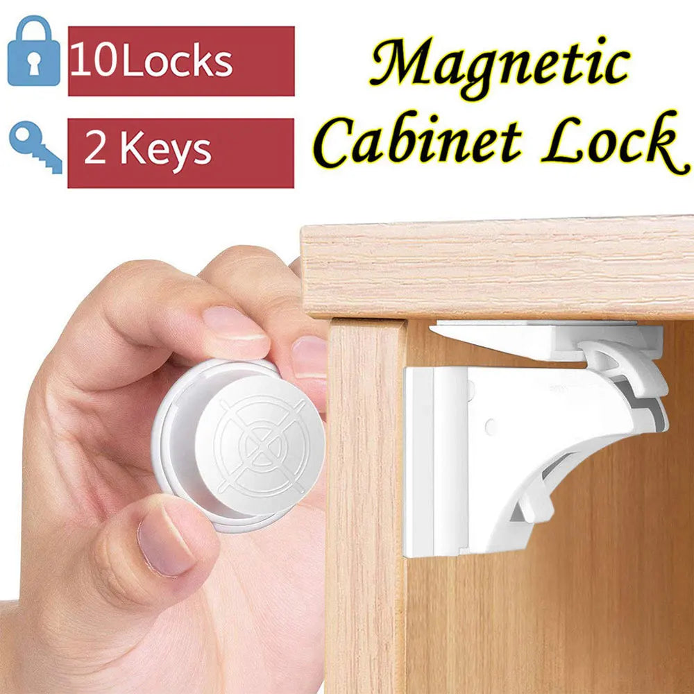 Magnetic Child Lock Children Protection Baby Safety Lock Drawer Latch