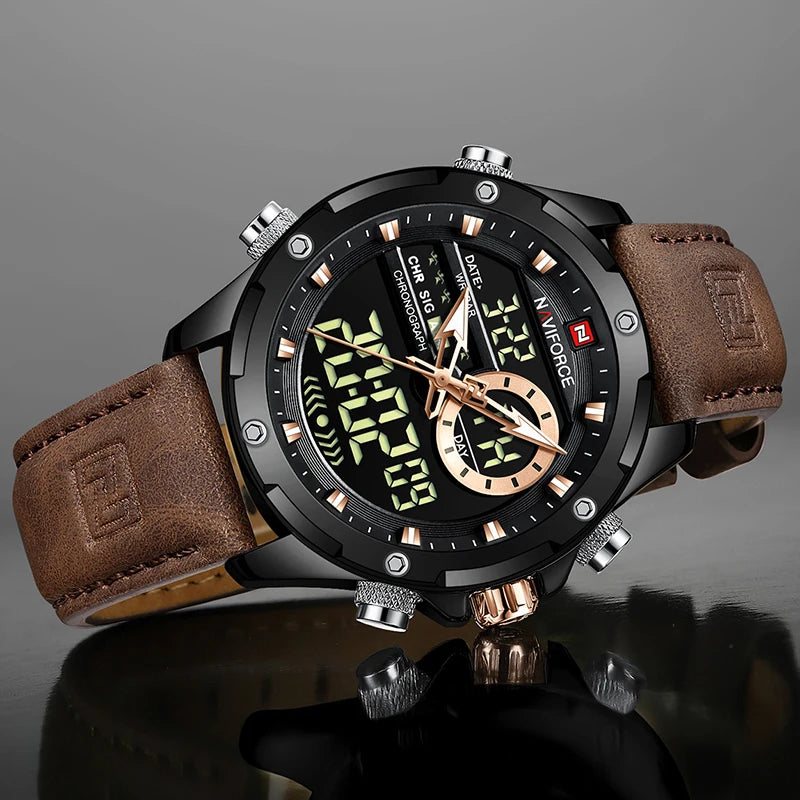 Digital Mens Military Watch Waterproof LED Quartz Sport Wristwatch