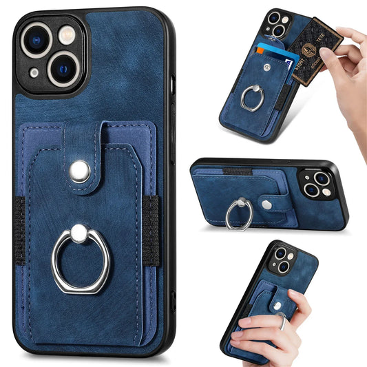 Wallet Card Slot Leather Phone Case For iPhone 15 14 13 12 11 Pro Max