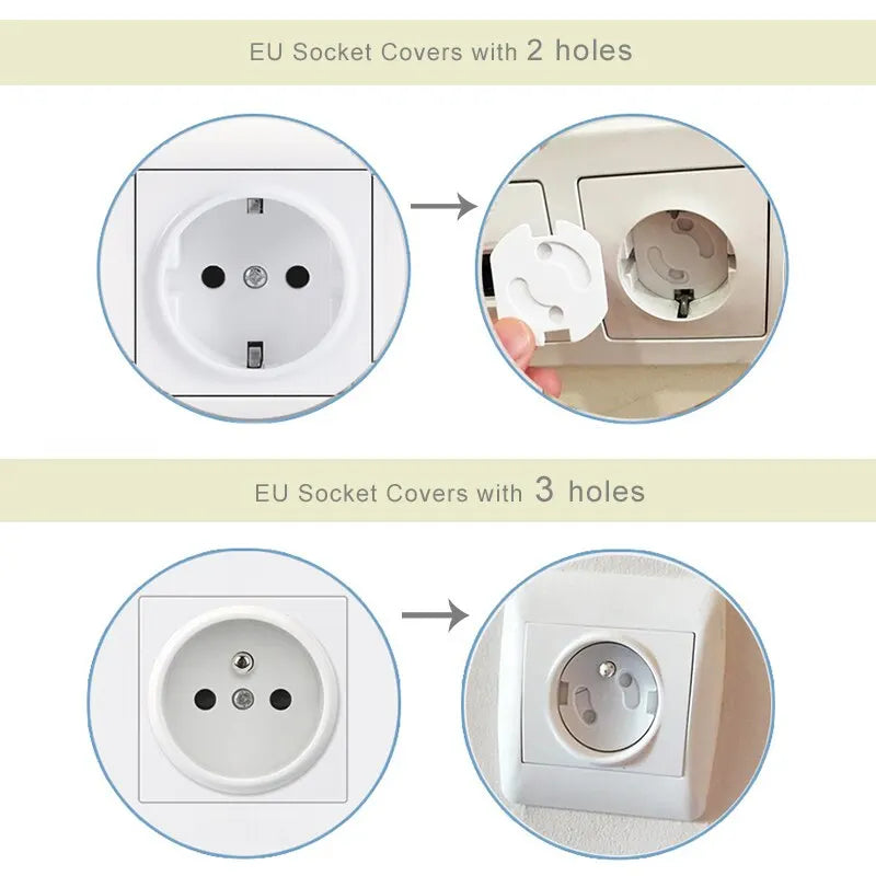 Baby Safety Socket Covers 10pcs Electrical Plastic Outlet Protectors