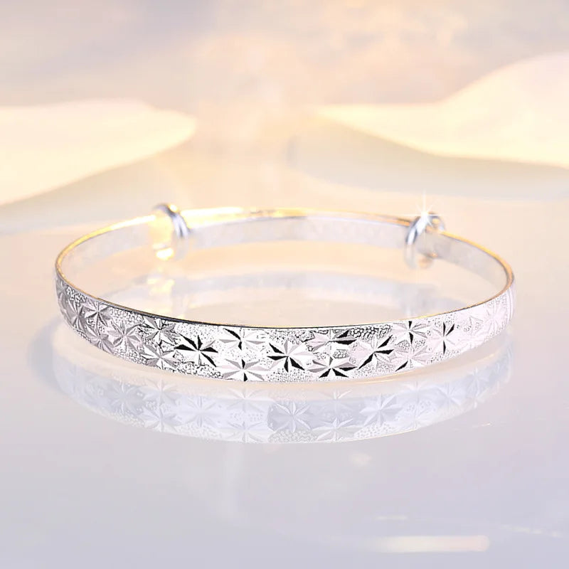 999 Sterling Silver Original Romantic Gypsophila Star Bracelets for Women