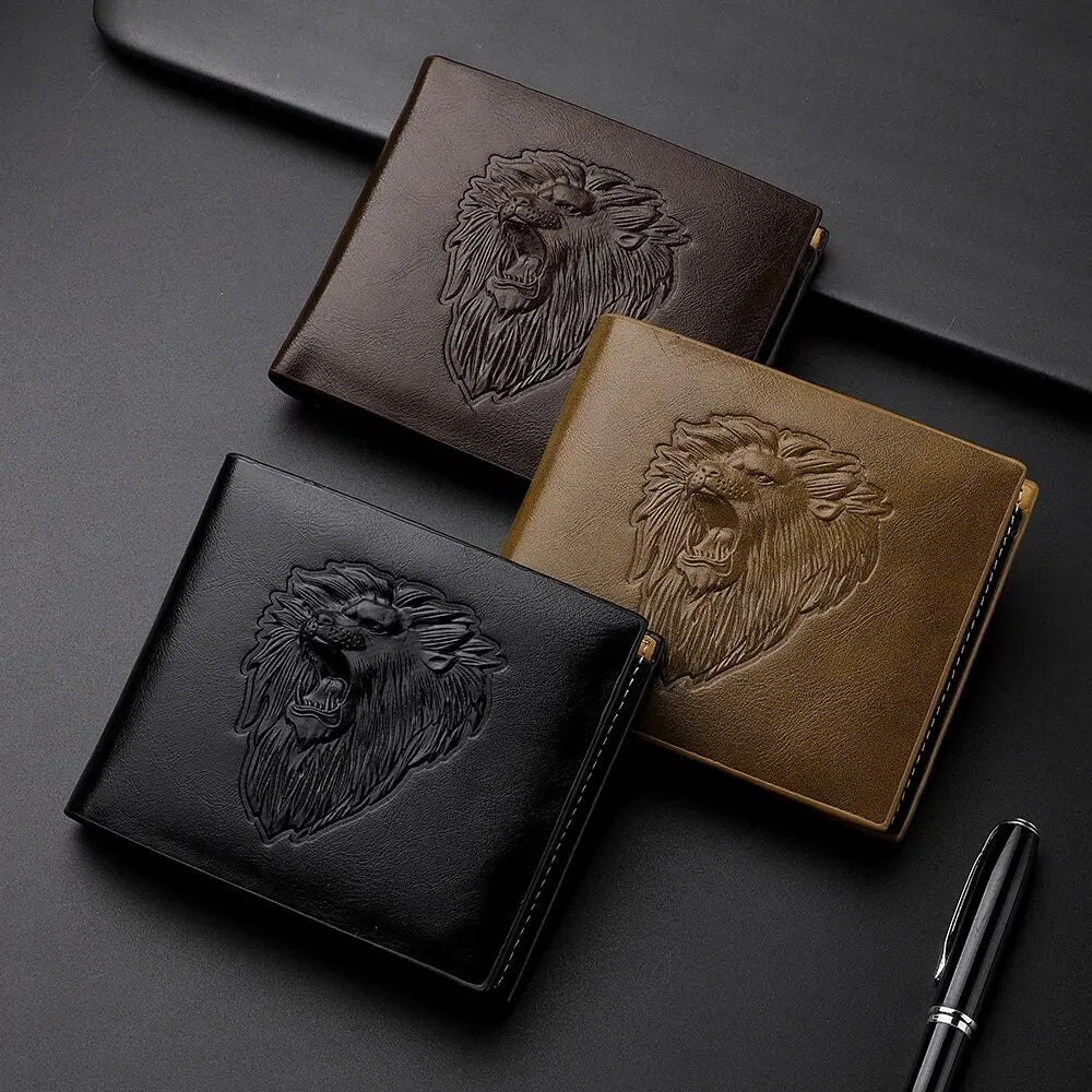 3D Embossed Mens Wallet Credit Card Holder