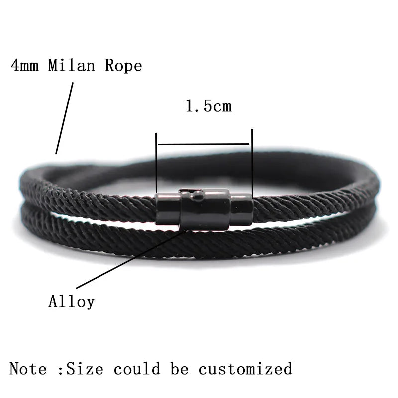 Minimalist Mens Rope Bracelet Double Layer Survival Bracelets