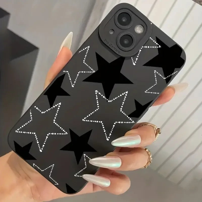 Five Pointed Star Protective Phone Case For iPhone 15 14 13 12 Pro Max