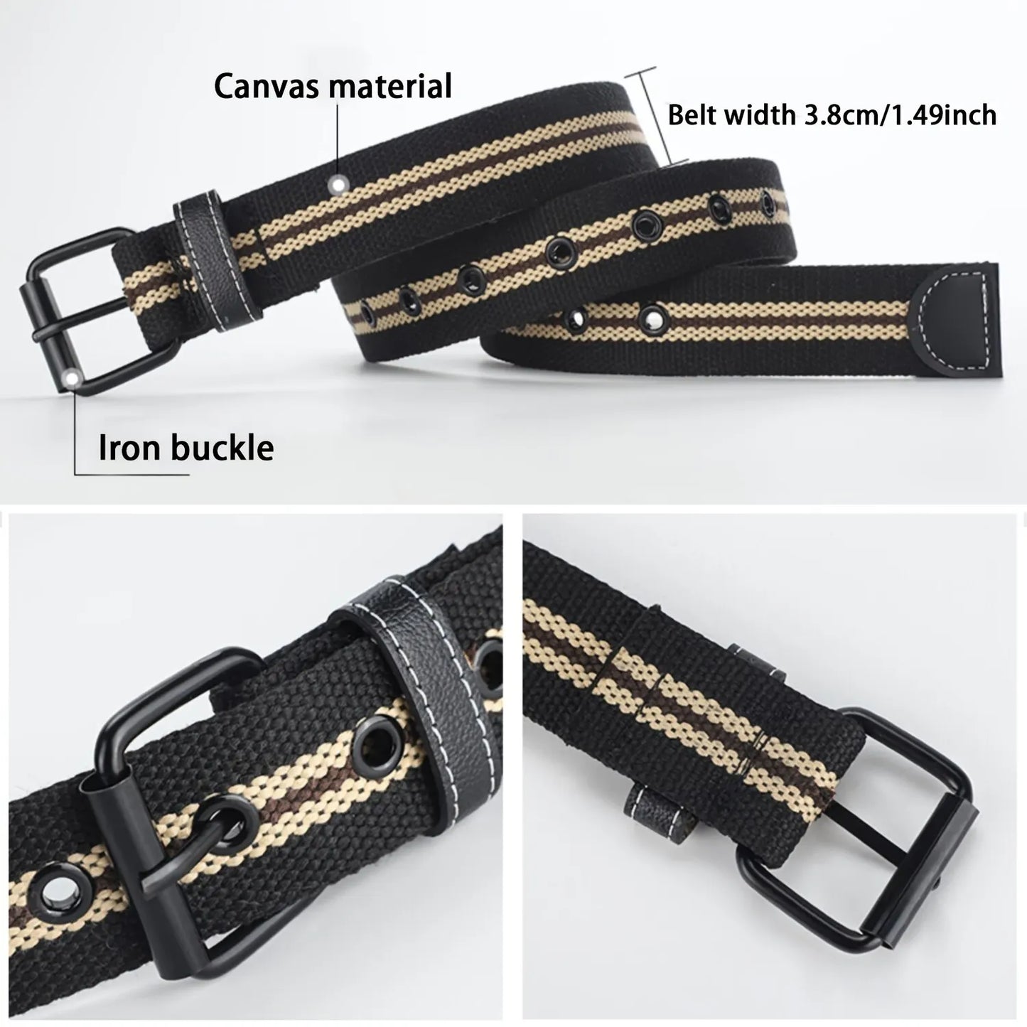 Mens Canvas Belt Unisex Outdoor Sports