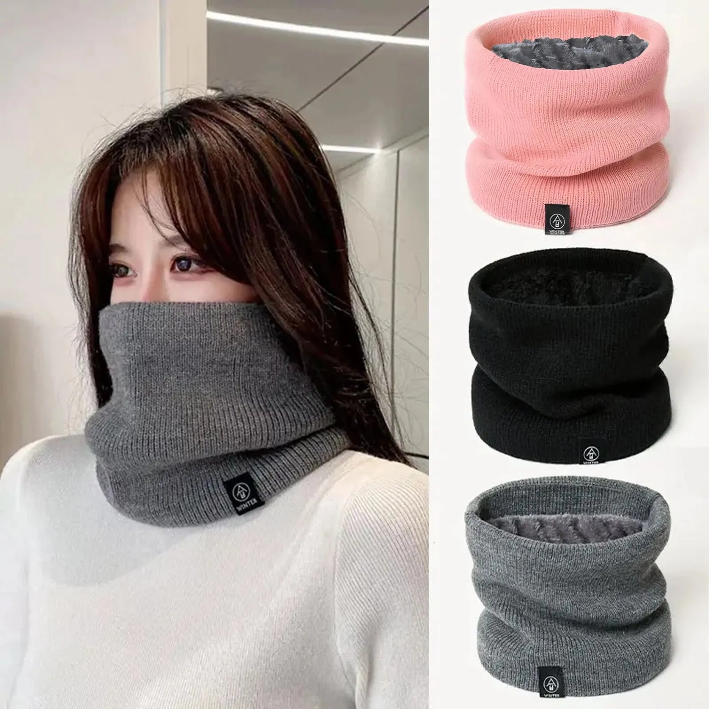 Unisex Knitted Ring Neck Scarf