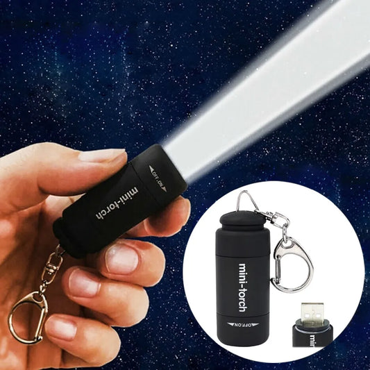 USB Rechargeable Pocket Torch Keychain Never Be Caught in the Dark Again