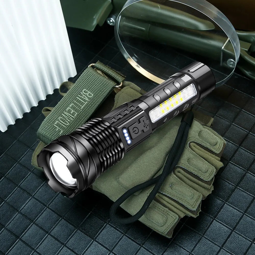 30W P50 COB Strong Light Flashlight Rechargeable