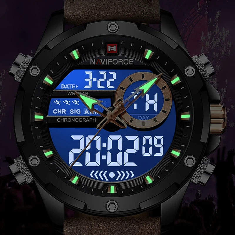 Digital Mens Military Watch Waterproof LED Quartz Sport Wristwatch