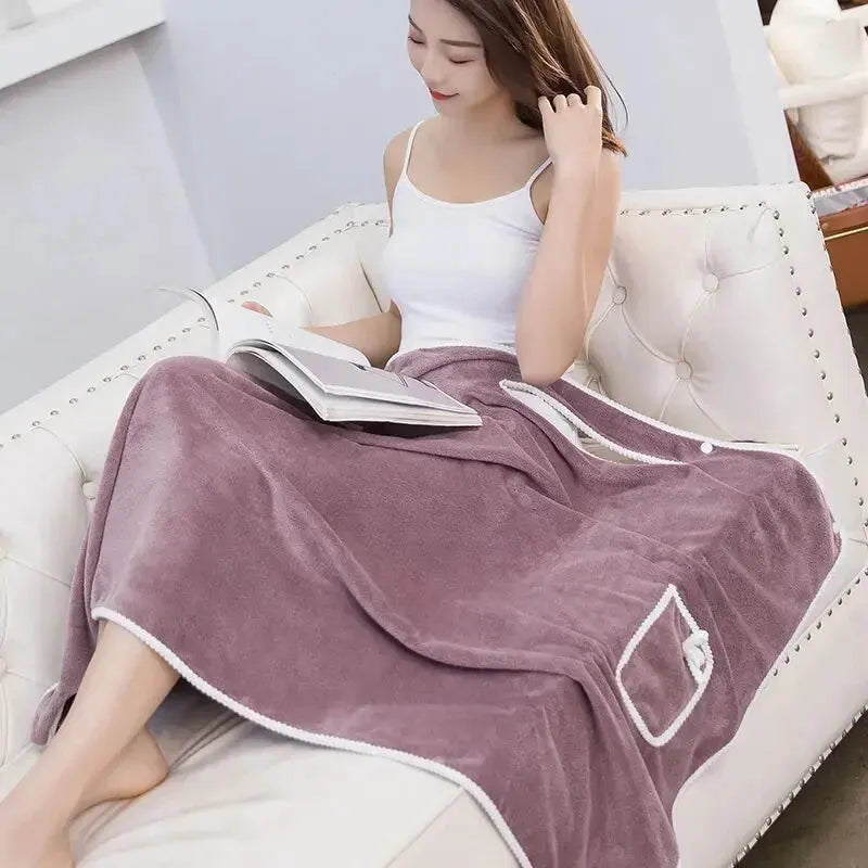 Womens Bath Towels Wearable Fast Drying Shower Gym Towel