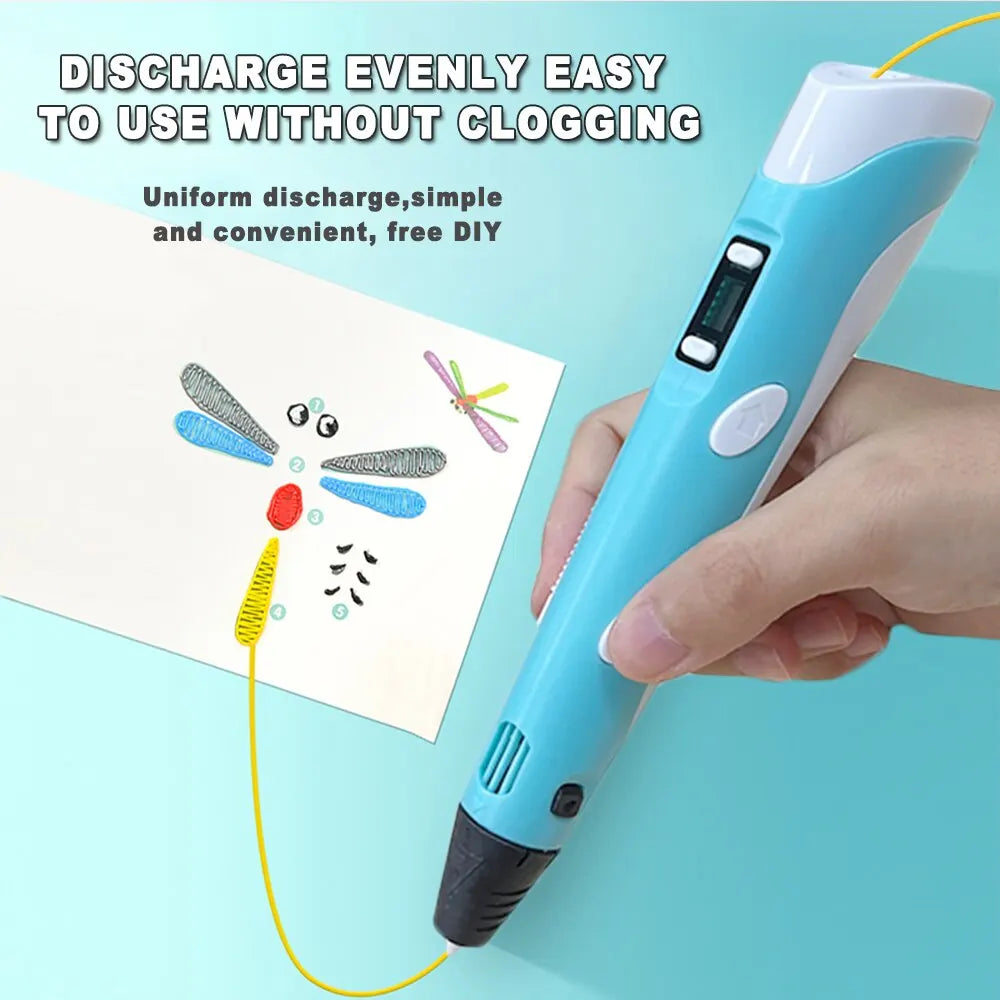 USB 3D Printing Pen DIY Drawing 9M PLA Filament Three dimensional