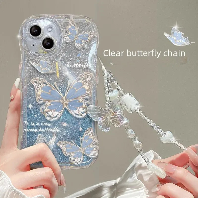 Butterfly Silicone Phone Case for iPhone 14 13 12 11