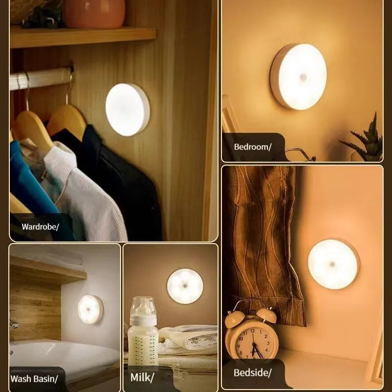 LED Night Light Rechargeable Wireless Intelligent Body Sensor