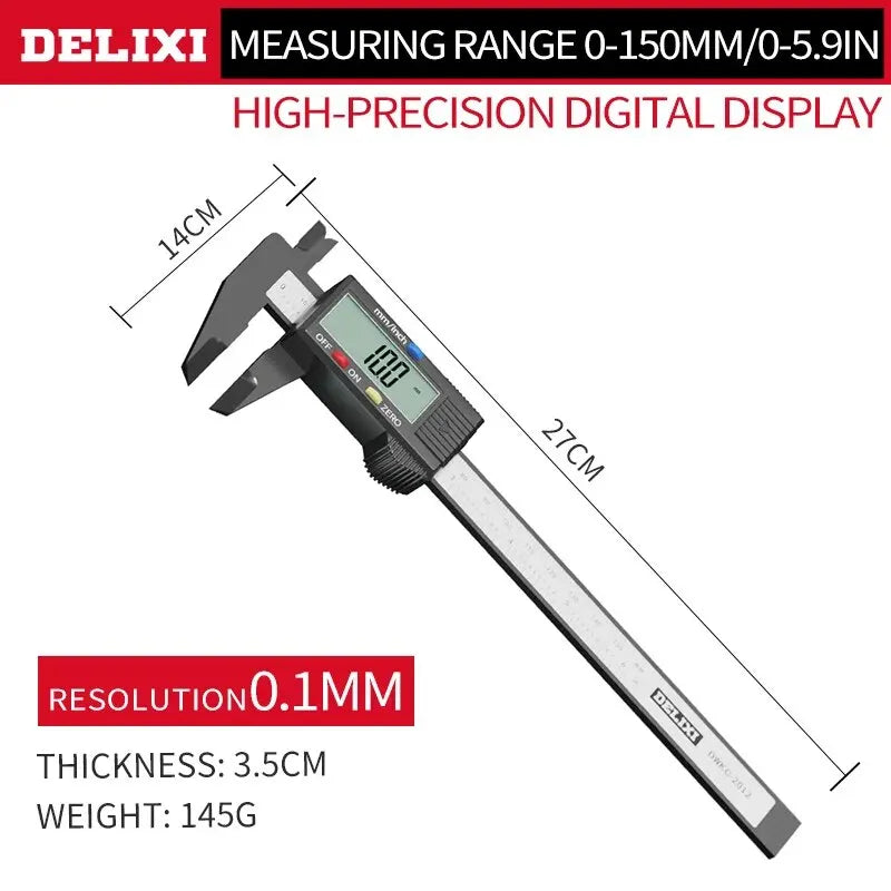 6" 150mm Digital Caliper Electronic Vernier Micrometer Digital Ruler