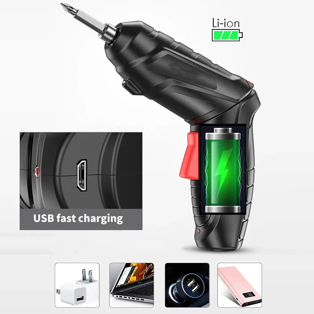 Mini Electric Drill Cordless Screwdriver Tools Set