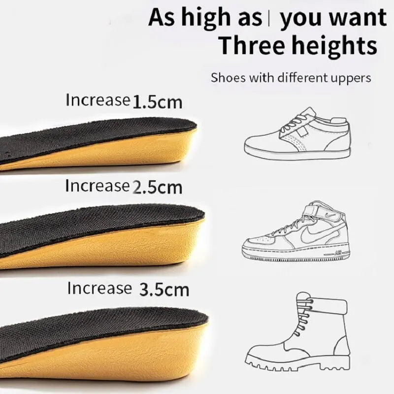 Invisiable Height Increase Insoles Heel Lift Shoes Sole Pad