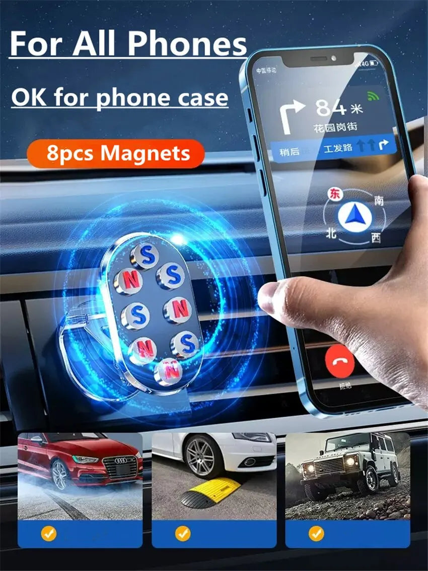 1080 Magnetic Car Phone Holder Magnet Foldable