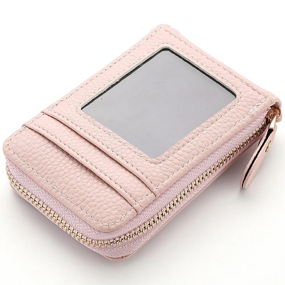 Fashion Pu Leather Zipper Mini Womens Wallet