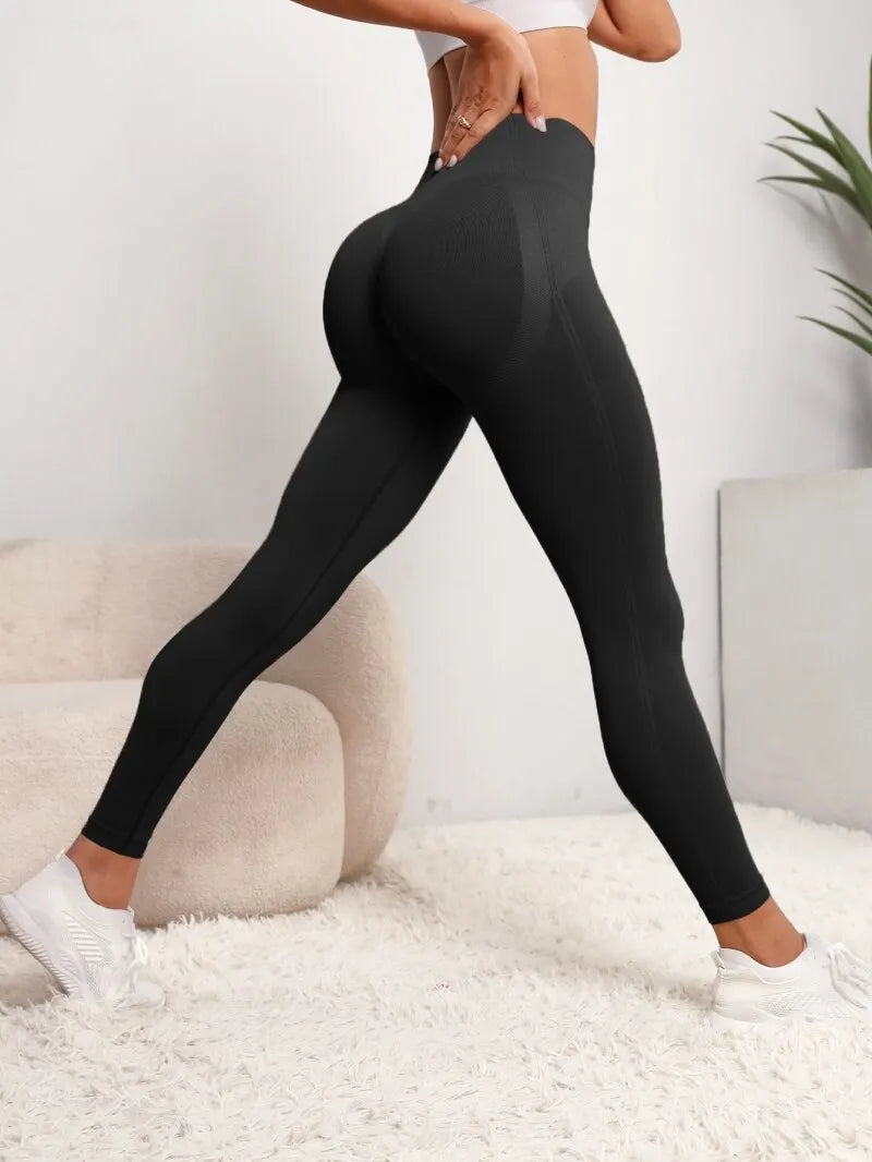 Womens Seamless Hip Lifting Seamless Sports Leggings