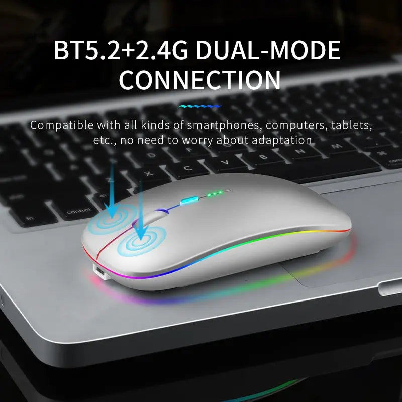 Bluetooth Wireless USB Rechargeable RGB Mouse