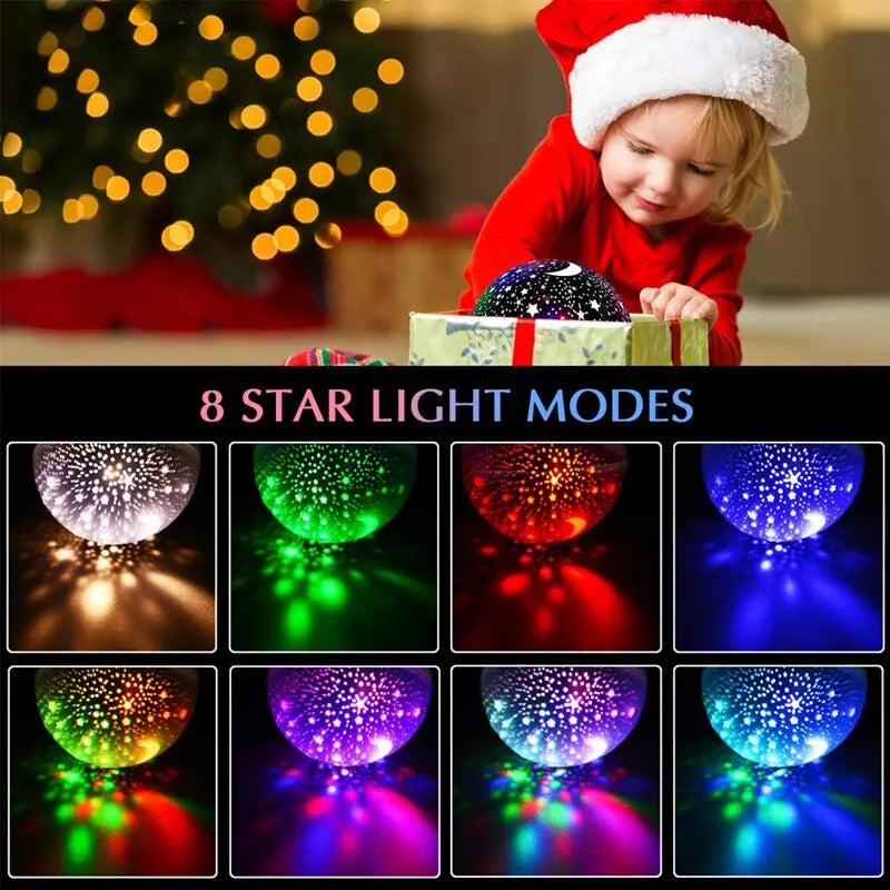 Starry Projector Night Light Rotating Sky Moon Lamp