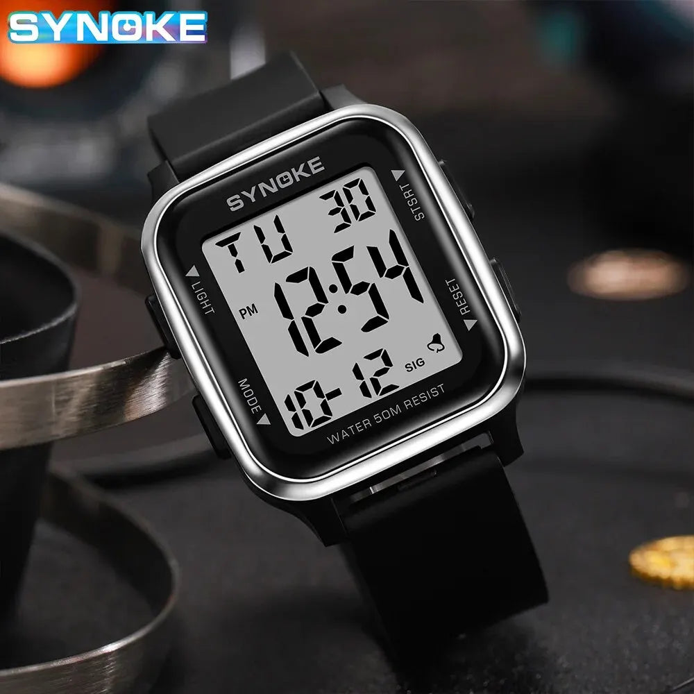 Mens Digital Watch Waterproof Multifunctional Luminous Outdoor Military