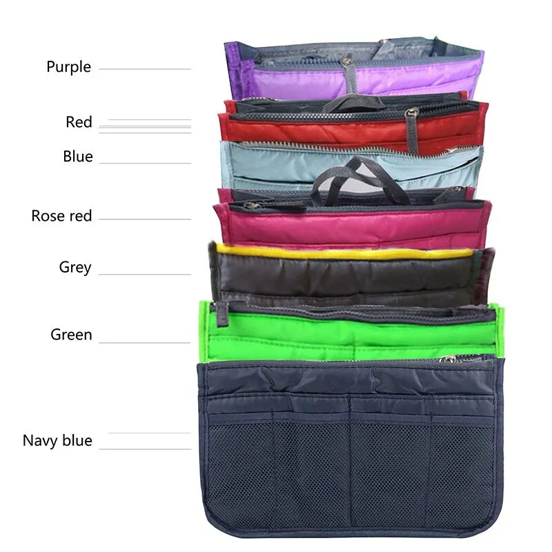 Handheld Double Zipper Multifunctional Cosmetic Bag Large Capacity