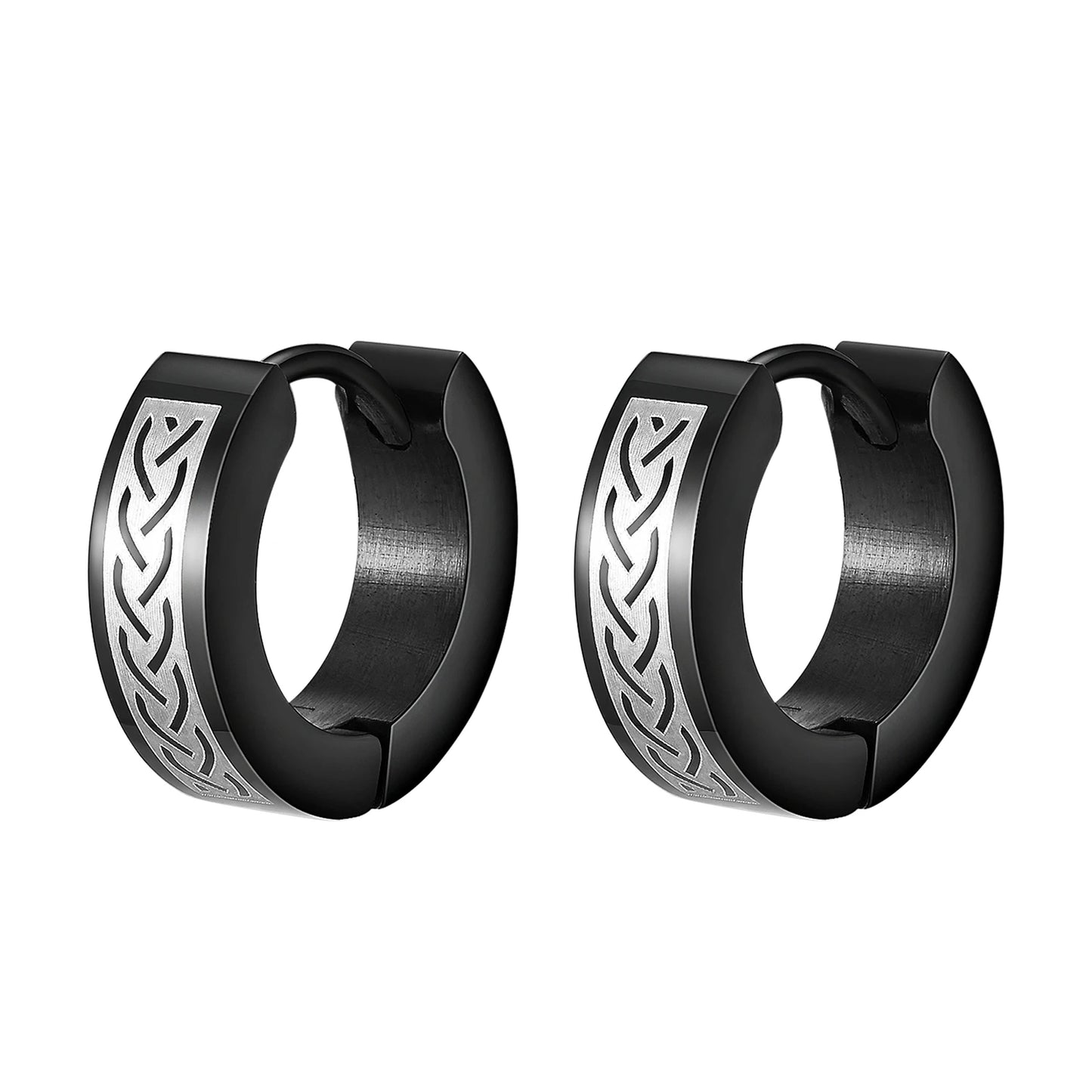 Dragon Hoop Huggie Mens Earrings Gothic Jewelry