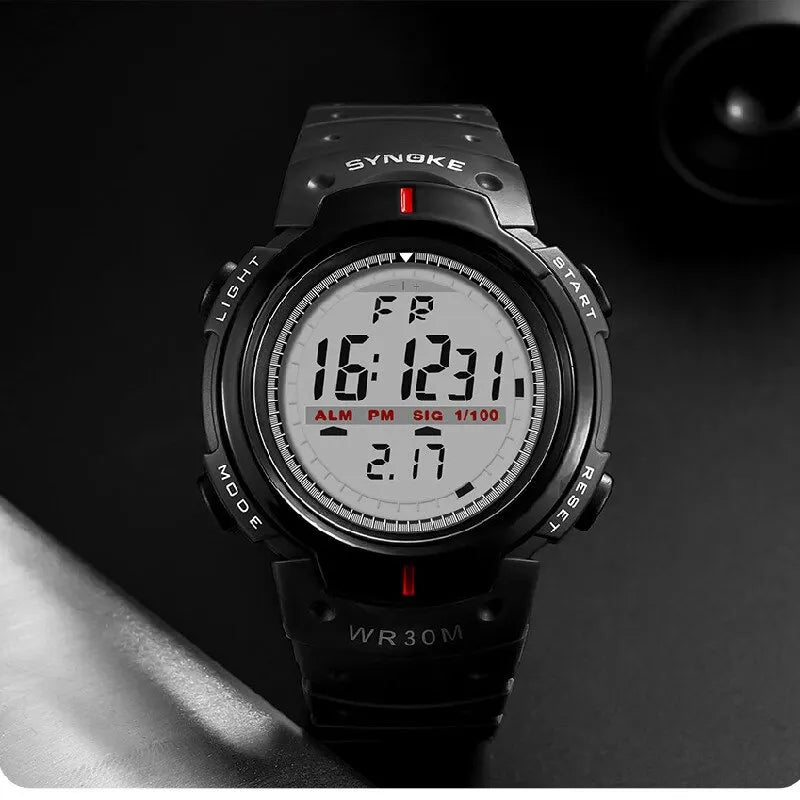 SYNOKE Mens Digital Watch Sports Waterproof