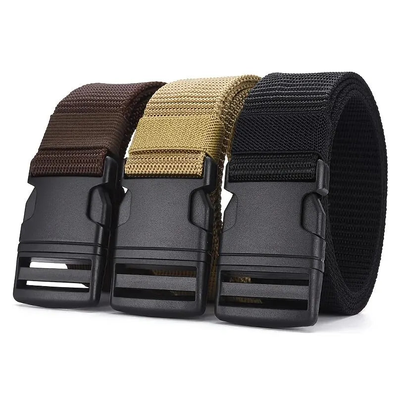 Mens Belt Canvas Plastic Buckle Military Tactical Outdoor