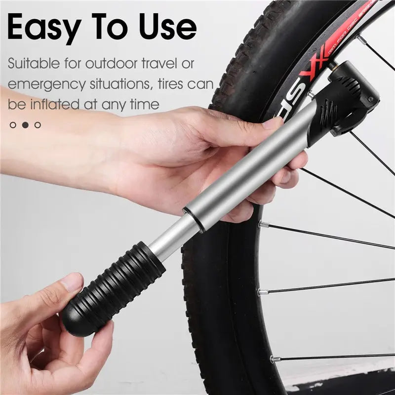 Portable Mini Bicycle Pump Cycling Hand Air Pump Ball Tire Inflator