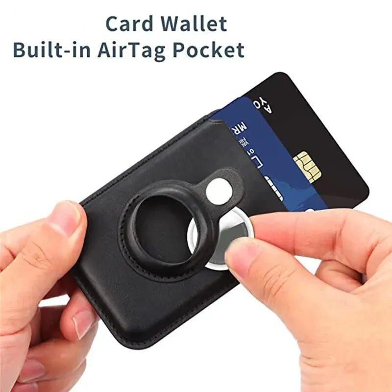 MagSafe Phone Card Wallet with Built in AirTag Pocket for iPhone