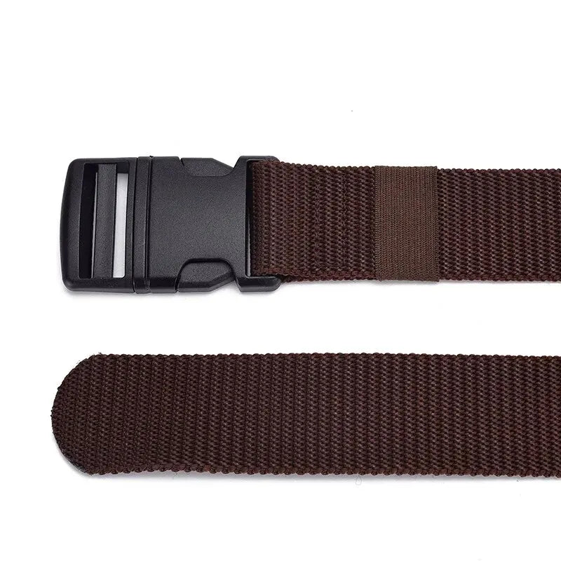 Mens Belt Canvas Plastic Buckle Military Tactical Outdoor